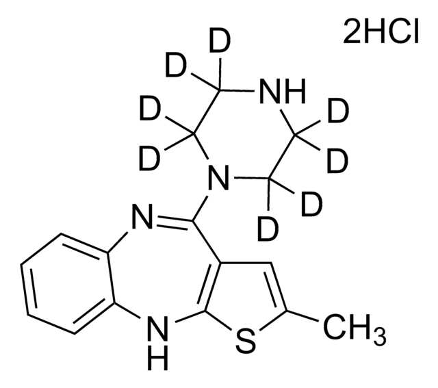 N-Desmethylolanzapine-d8 dihydrochloride solution 100&#160;&#956;g/mL in acetonitrile: water (1:1) (as free base), ampule of 1&#160;mL, certified reference material, Cerilliant&#174;