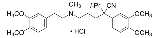 Verapamil hydrochloride solution 1.0&#160;mg/mL in methanol (as free base), ampule of 1&#160;mL, certified reference material, Cerilliant&#174;