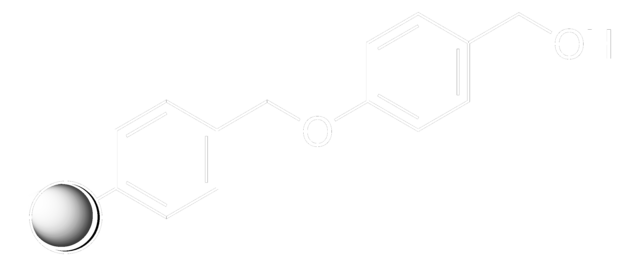 4-Benzyloxybenzyl alcohol, polymer-bound 100-200&#160;mesh, extent of labeling: 1.0-1.5&#160;mmol/g OH loading, 1&#160;% cross-linked with divinylbenzene