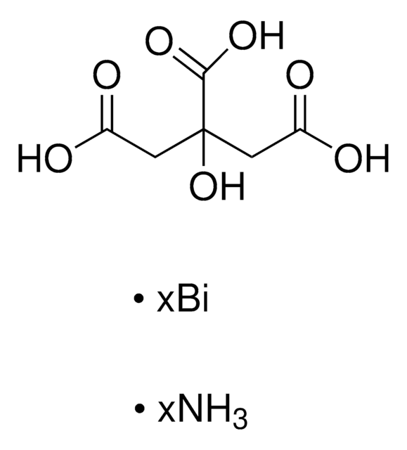 Ammonium bismuth citrate base ingredient for culture media