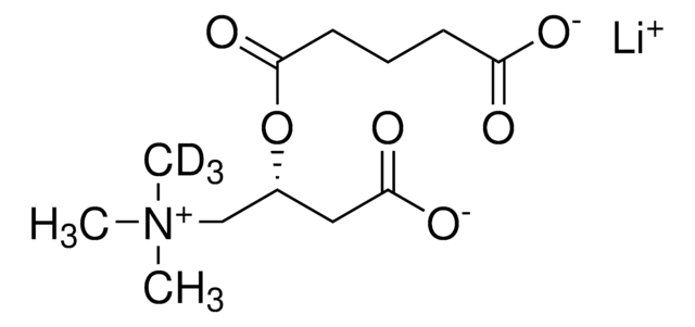 戊二酰左旋肉碱(N-甲基-D3)锂盐标准液 锂盐 溶液 100&#160;&#956;g/mL (90:10 Methanol: 1% aqueous formic acid), certified reference material, ampule of 1&#160;mL, Cerilliant&#174;