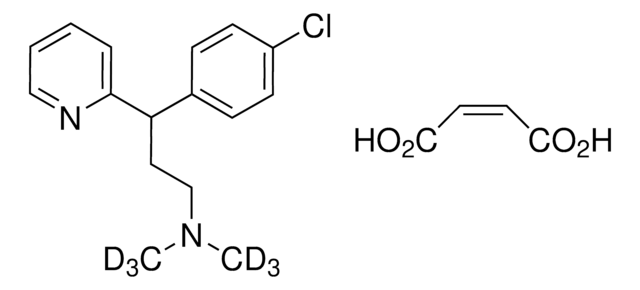 Chlorpheniramine-D6 maleate solution 100&#160;&#956;g/mL in methanol (as free base), ampule of 1&#160;mL, certified reference material, Cerilliant&#174;