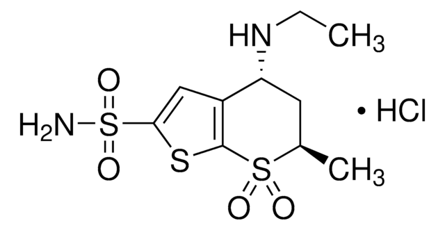 (4R,6R)-4-(Ethylamino)-5,6-dihydro-6-methyl-4H-thieno[2,3-b]thiopyran-2-sulfonamide-7,7-dioxide monohydrochloride certified reference material, pharmaceutical secondary standard