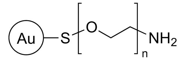 Gold nanoparticles 5&#160;nm diameter, amine functionalized, PEG 3000 coated, OD 50, dispersion in H2O