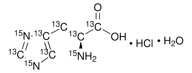 L-ヒスチジン-13C6,15N3 塩酸塩 一水和物 &#8805;98 atom %, 98% (CP)