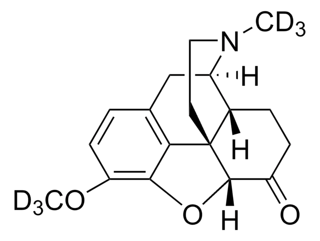 Hydrocodone-D6 solution 1.0&#160;mg/mL in methanol, ampule of 1&#160;mL, certified reference material, Cerilliant&#174;