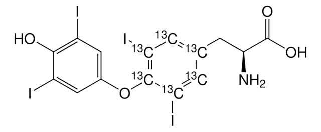 L-甲状腺素-13C6标准液 CRM 溶液 100&#160;&#956;g/mL in methanol with 0.1N NH3, ampule of 1&#160;mL, certified reference material, Cerilliant&#174;