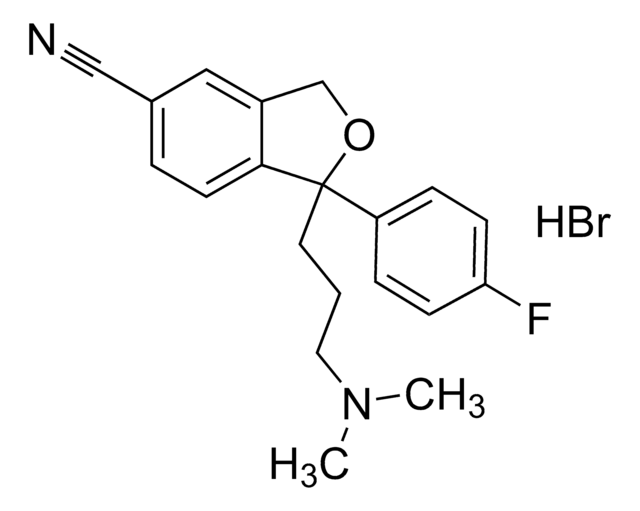 Citalopram hydrobromide solution 100&#160;&#956;g/mL in methanol (as free base), ampule of 1&#160;mL, certified reference material, Cerilliant&#174;