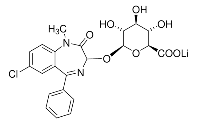 テマゼパムグルクロニド リチウム塩 溶液 100&#160;&#956;g/mL in methanol (as free carboxylate), ampule of 1&#160;mL, certified reference material, Cerilliant&#174;