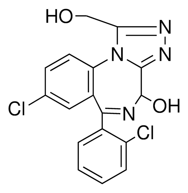 8-chloro-6-(2-chlorophenyl)-1-(hydroxymethyl)-4H-[1,2,4]triazolo[4,3-a][1,4]benzodiazepin-4-ol AldrichCPR