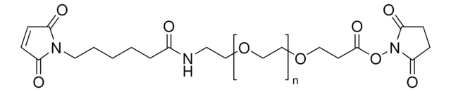 O-[N-(6-Maleinimidohexanoyl)-aminoethyl]-O&#8242;-[3-(N-succinimidyloxy)-3-oxopropyl]-polyethylenglykol 3000 Mp 3,000