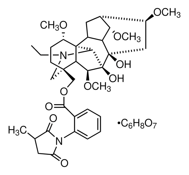 メチルリカコニチン クエン酸塩 水和物 from Delphinium brownii seeds, &#8805;96% (HPLC)