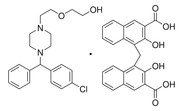 Hydroxyzine Pamoate Pharmaceutical Secondary Standard; Certified Reference Material, certified reference material, pharmaceutical secondary standard, pkg of 500&#160;mg