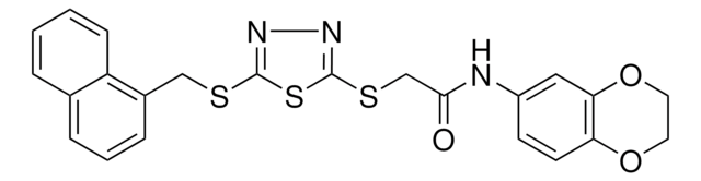 N-(2,3-DIHYDRO-1,4-BENZODIOXIN-6-YL)-2-({5-[(1-NAPHTHYLMETHYL)SULFANYL]-1,3,4-THIADIAZOL-2-YL}SULFANYL)ACETAMIDE AldrichCPR