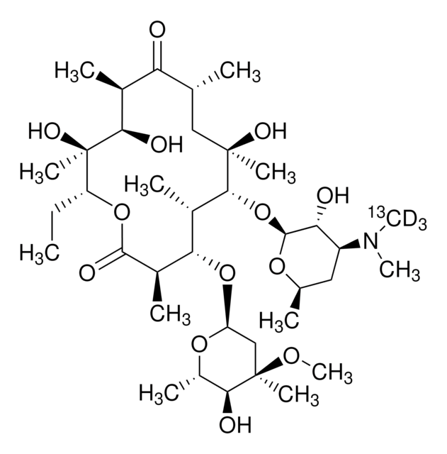 エリスロマイシン-(N-メチル-13C,d3) 99 atom % 13C, 98 atom % D, 98% (CP)