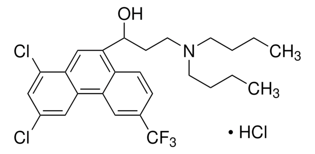 卤泛群 盐酸盐 &#8805;98% (HPLC), solid