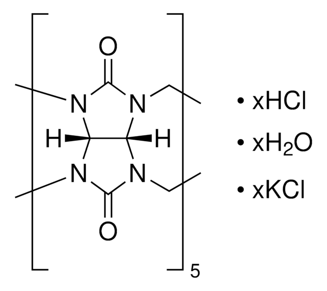 ククルビット[5]ウリル 水和物 contains acid of crystalization