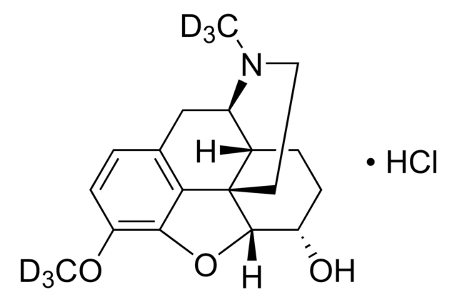 Dihydrocodeine-D6 hydrochloride solution 1.0&#160;mg/mL in methanol (as free base), ampule of 1&#160;mL, certified reference material, Cerilliant&#174;