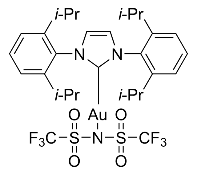 [1,3-ビス(2,6-ジイソプロピルフェニル)イミダゾール-2-イリデン] [ビス(トリフルオロメタンスルホニル)イミド]金(I) 95%