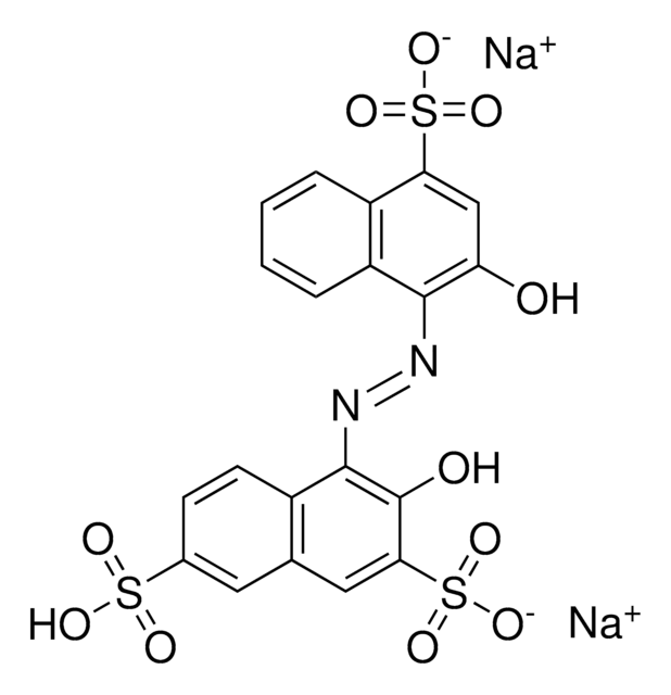 Disodium 3-hydroxy-4-[(E)-(2-hydroxy-6-sulfo-3-sulfonato-1-naphthyl)diazenyl]-1-naphthalenesulfonate AldrichCPR