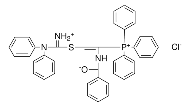 {[2-{[(DIPHENYLAMINO)(IMINIO)METHYL]SULFANYL}-1-(TRIPHENYLPHOSPHONIO)VINYL]AMINO}(PHENYL)METHANOLATE CHLORIDE AldrichCPR