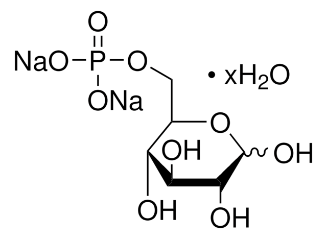 Glucose-6-phosphate mol wt (glucose-6-P: Mr = 260.2, glucose-6-P-Na2: Mr = 304.2), pkg of 5&#160;g