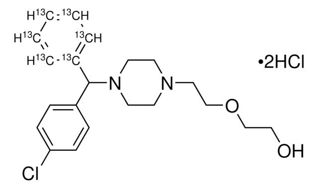 Hydroxyzine-13C6 dihydrochloride solution 100&#160;&#956;g/mL in methanol ((as free base)), certified reference material, ampule of 1&#160;mL, Cerilliant&#174;