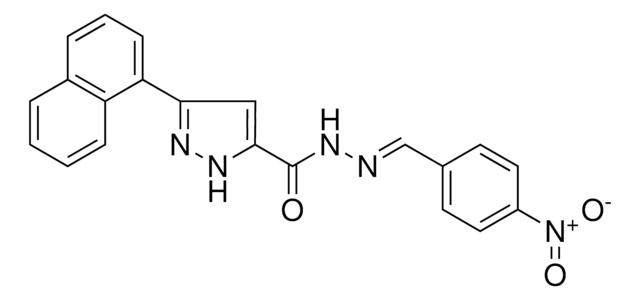 5-NAPHTHALEN-1-YL-2H-PYRAZOLE-3-CARBOXYLIC ACID (4-NITRO-BENZYLIDENE)-HYDRAZIDE AldrichCPR