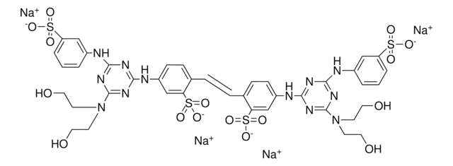 SODIUM (E)-6,6'-(ETHENE-1,2-DIYL)BIS(3-(4-(BIS(2-HYDROXYETHYL)AMINO)-6-(3-SULFONATOPHENYLAMINO)-1,3,5-TRIAZIN-2-YLAMINO)BENZENESULFONATE) AldrichCPR