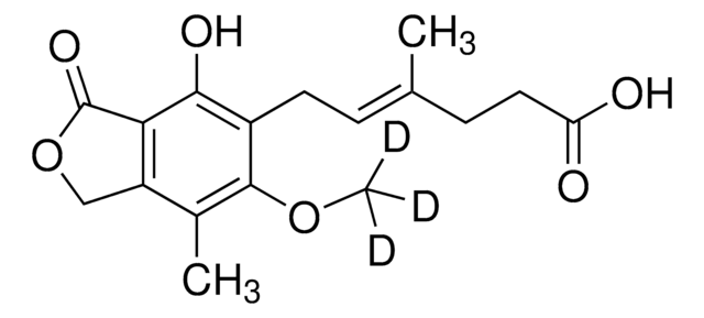 Mycophenolic acid-d3 solution 1.0&#160;mg/mL in acetonitrile, ampule of 1&#160;mL, certified reference material, Cerilliant&#174;