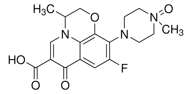 (3RS)-9-Fluor-3-methyl-10-(4-methyl-4-oxidopiperazin-1-yl)-7-oxo-2,3-dihydro-7H-pyrido[1,2,3-de]-1,4-benzoxazin-6-carbonsäure certified reference material, TraceCERT&#174;, Manufactured by: Sigma-Aldrich Production GmbH, Switzerland