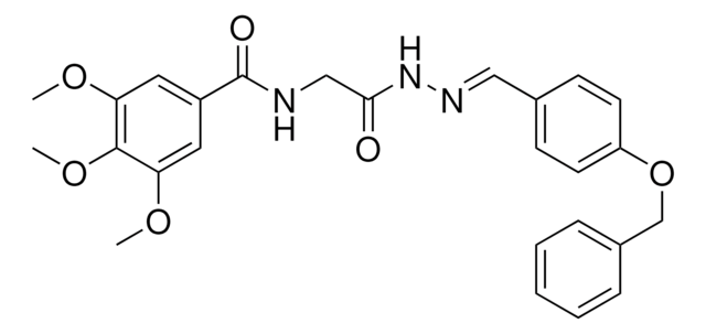 N(2(2-(4-(BENZYLOXY)BENZYLIDENE)HYDRAZINO)-2-OXOETHYL)-3,4,5-TRIMETHOXYBENZAMIDE AldrichCPR