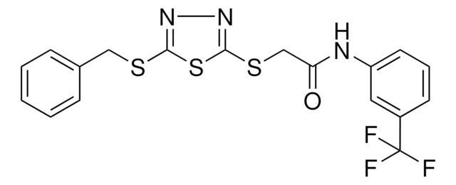 2-((5-(BENZYLTHIO)-1,3,4-THIADIAZOL-2-YL)THIO)N-(3-(TRIFLUOROMETHYL)PH)ACETAMIDE AldrichCPR