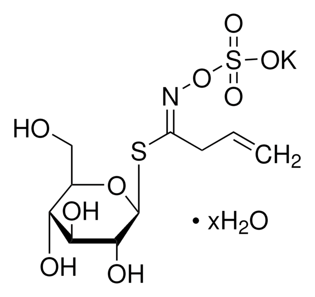 黑芥子硫苷酸钾水合物 水合物 &#8805;98% (HPLC), from horseradish