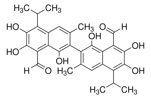 (±)-Gossypol from cotton seeds &#8805;95% (HPLC)