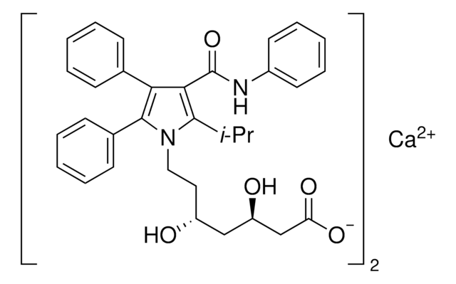 (&#946;R,&#948;R)-&#946;,&#948;-Dihydroxy-2-(1-methylethyl)-4,5-diphenyl-3-[(phenylamino)carbonyl]-1H-pyrrol-1-Heptansäure Hemicalciumsalz certified reference material, pharmaceutical secondary standard