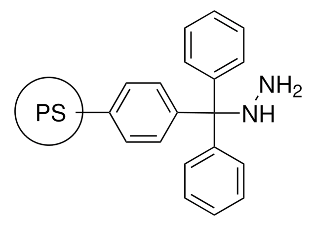 三苯甲基肼&#65292;聚合物键合型 100-200&#160;mesh, extent of labeling: 1.2-1.7&#160;mmol/g loading, 1&#160;% cross-linked with divinylbenzene