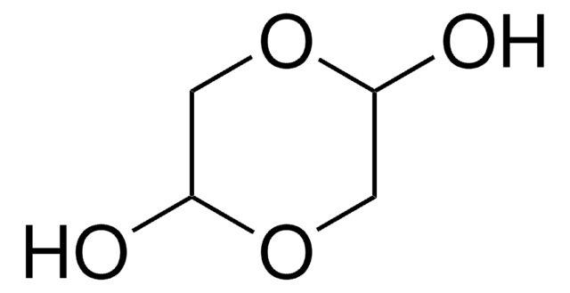 グリコールアルデヒド ダイマー crystalline, mixture of stereoisomers. Melts between 80 and 90&nbsp;°C depending on stereoisomeric composition