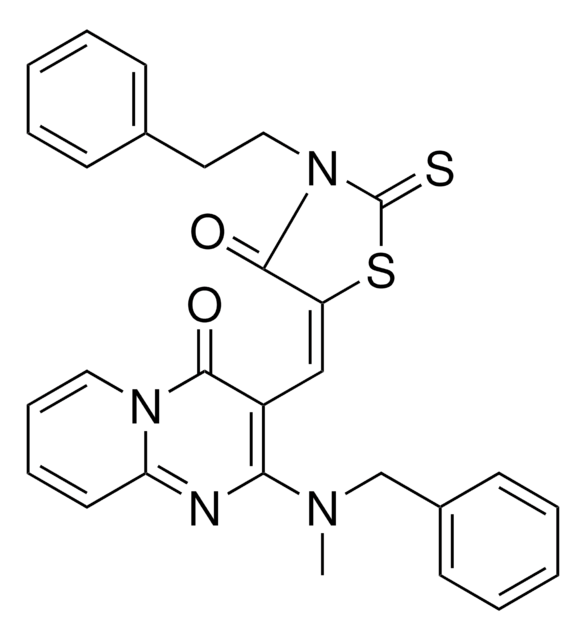 2-[BENZYL(METHYL)AMINO]-3-{(E)-[4-OXO-3-(2-PHENYLETHYL)-2-THIOXO-1,3-THIAZOLIDIN-5-YLIDENE]METHYL}-4H-PYRIDO[1,2-A]PYRIMIDIN-4-ONE AldrichCPR