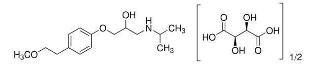 美托洛尔 酒石酸酯 溶液 1.0&#160;mg/mL in methanol (as free base), ampule of 1&#160;mL, certified reference material, Cerilliant&#174;