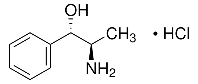 (±)-Phenylpropanolamine hydrochloride solution 1.0&#160;mg/mL in methanol (as free base), ampule of 1&#160;mL, certified reference material, Cerilliant&#174;