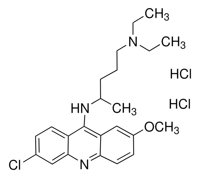 キナクリン 二塩酸塩 A non-specific phospholipase A2 (PLA2) inhibitor.