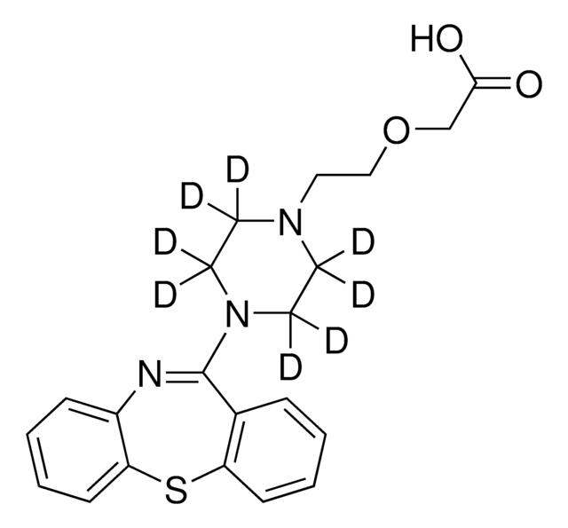 喹硫平羧酸-D8 溶液 100&#160;&#956;g/mL in acetonitrile, certified reference material, ampule of 1&#160;mL, Cerilliant&#174;