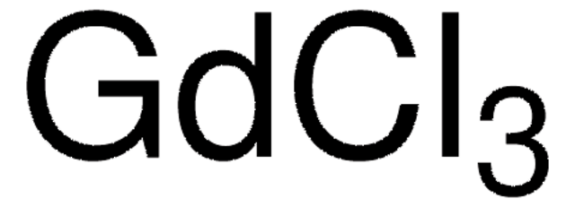 Gadolinium(III) chloride solution NMR reference standard, 0.1&#160;mg/mL in D2O (99.9 atom % D), Methanol-13C 0.1&#160;% (99 atom % 13C), water 1&#160;%, NMR tube size 3&#160;mm × 8&#160;in.