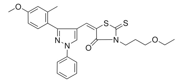 (5E)-3-(3-ETHOXYPROPYL)-5-{[3-(4-METHOXY-2-METHYLPHENYL)-1-PHENYL-1H-PYRAZOL-4-YL]METHYLENE}-2-THIOXO-1,3-THIAZOLIDIN-4-ONE AldrichCPR