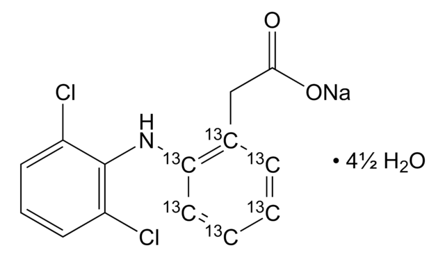 Diclofenac-(acetophenyl ring-13C6) sodium salt hemi(nonahydrate) VETRANAL&#174;, analytical standard