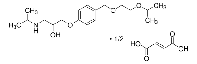 (±)-Bisoprolol fumarate solution 1&#160;mg/mL in methanol ((as free base)), certified reference material, ampule of 1&#160;mL, Cerilliant&#174;