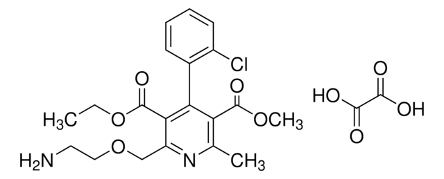 3-乙基5-甲基2-(2-氨基乙氧基甲基)-4-(2-氯苯基)-6-甲基吡啶-3,5-二羧酸酯 草酸盐 certified reference material, TraceCERT&#174;, Manufactured by: Sigma-Aldrich Production GmbH, Switzerland