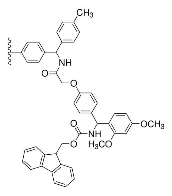 Rink-amid-4-methyl-benzhydrylamin, polymer gebunden extent of labeling: ~1.1&#160;mmol/g loading