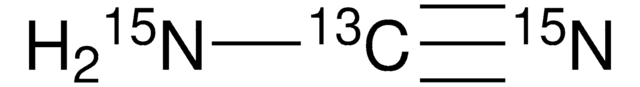 Cyanamid-13C,15N2 99 atom % 13C, 98 atom % 15N, 50&#160;wt. % in H2O, pH 4-4.5 (&#160;wt. % oxygen in phosphoric acid)